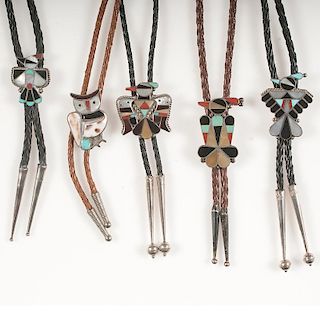 Zuni Inlaid Thunderbirds and Owl Designed to Decorate Your Neck