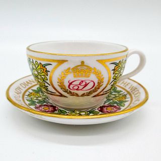 Spode Miniature Royal Wedding Tea Cup and Saucer