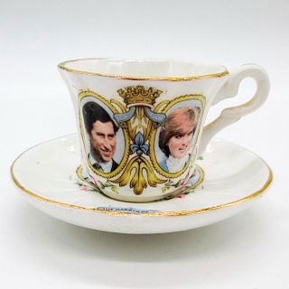 Coronet Pottery Miniature Royal Wedding Tea Cup and Saucer