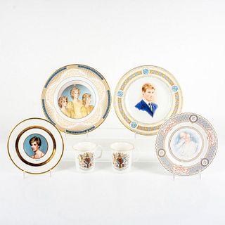 6pc Royal Doulton Princess Diana Cups And Plates Set