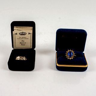 2pc Vintage Silver Plated Replica of Dianas rings