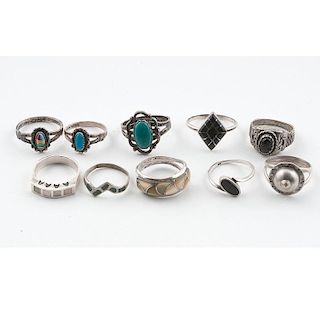 Navajo and Zuni Rings for Dainty Fingers