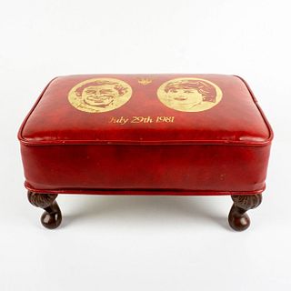 Vintage Sherborne Royal Wedding Footstool