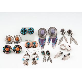 Navajo and Zuni Earrings: Assorted Collection