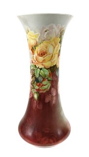 Vintage D&C French Floral Porcelain Vase