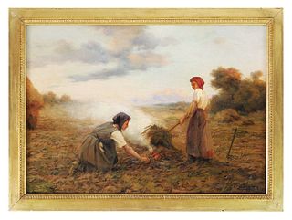 CHATEIGNON o/c Peasant Women in Field