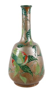 Antique Japanese KIYOMIZU Ceramic Vase