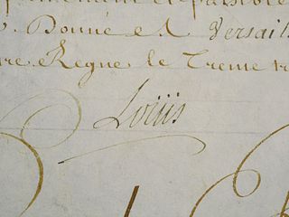 DOCUMENT: LOUIS XV, Signed 1748 Vellum