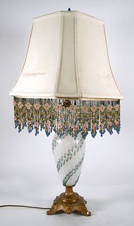 Vintage Hand-Blown Venetian Filigrana Lamp