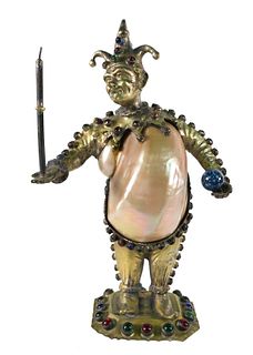 Austro-Hungarian Jeweled Shell Body Jester