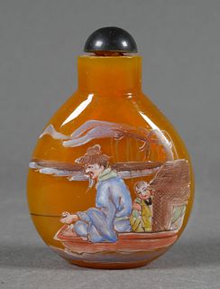 Chinese Glass Enameled Snuff Bottle