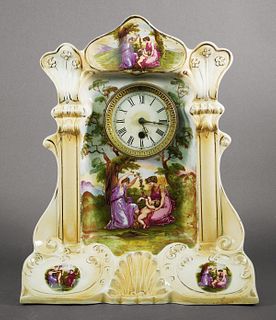 Antique Victorian Porcelain Clock