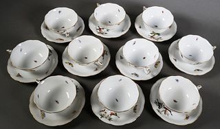 10 Herend Rothschild Bird Tea Cup w Saucer