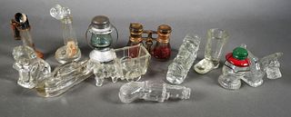 12 Vintage Glass Candy Containers