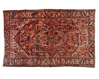 Persian Tabriz Heriz Semi Antique Hand Knotted Rug