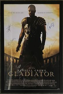 Gladiator cast signed movie poster