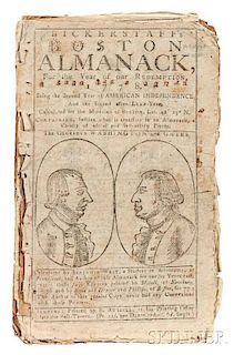 West, Benjamin (1730-1813) Bickerstaff's Boston Almanack.