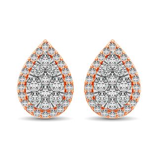 Diamond 3/4 ct tw Pear Shape Fashion Earrings in 14K Rose Gold