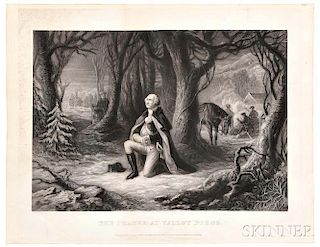 Washington, George (1732-1799) The Prayer at Valley Forge.