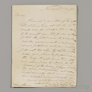 Astor, John Jacob (1763-1848) Autograph Letter Signed, New York, 17 January 1816.