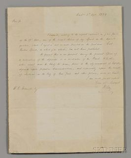 Clay, Henry (1777-1852) Autograph Letter Signed, 1 April 1834.