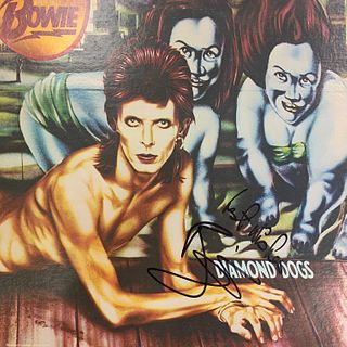 David Bowie signed album Diamond Dogs