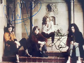 Led Zeppelin at Chateau Marmont signed photo
