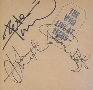 The Who band signed ''Live at Leeds'' CD cover