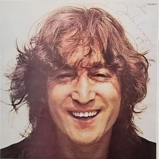 John Lennon signed Walls and Bridges album photo