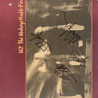 U2 Signed record Unforgettable Fire