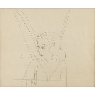 Blue Fairy production drawing from Pinocchio