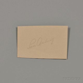 Gehrig, Lou (1903-1941) Clipped Signature.