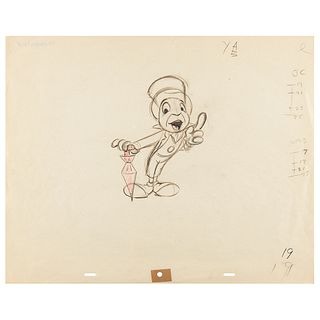 Jiminy Cricket production drawing from The Mickey Mouse Club