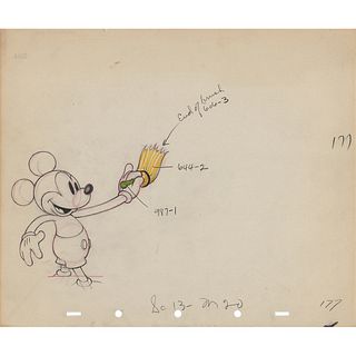 Mickey Mouse and Pluto production drawings from Society Dog Show