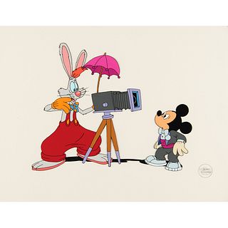 Mickey Mouse and Roger Rabbit production cel from Mickey&#39;s 60th Birthday Special