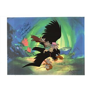 Jeremy, Mrs. Brisby, and children limited edition cel from The Secret of NIMH signed by the film&#39;s producers