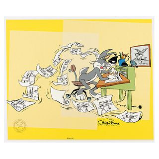 Chuck Jones Signed Limited Edition Cel: &#39;Bugs Director&#39;