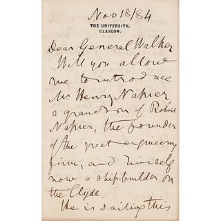 William Thomson, 1st Baron Kelvin Autograph Letter Signed