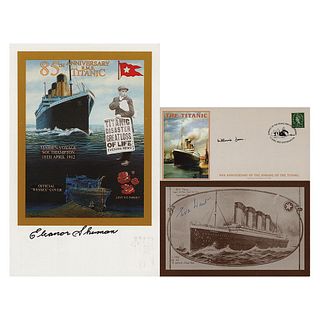 Titanic: Millvina Dean, Eva Hart, and Eleanor Shuman (3) Signed Items