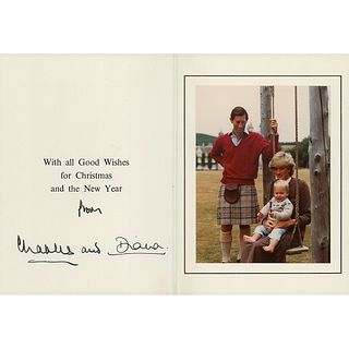 Princess Diana and Prince Charles Signed Christmas Card (1983)