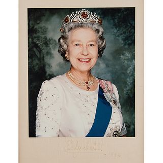 Queen Elizabeth II Signed Oversized Photograph