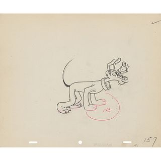 Pluto production drawing from Puss Cafe