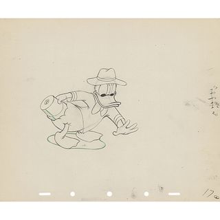 Donald Duck production drawing from Honey Harvester