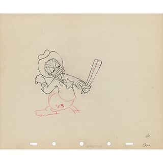 Donald Duck production drawing from Truant Officer Donald