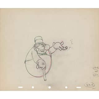 W. C. Fields production drawing from Mother Goose Goes Hollywood