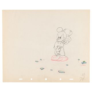 Mickey Mouse production drawing from Mickey&#39;s Rival