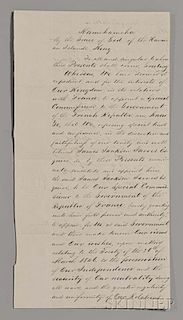 Kamehameha III, King of Hawaii (1813-1854) Document Signed, Honolulu, 24 April 1849.