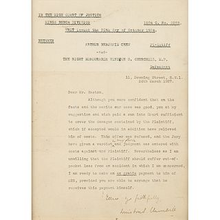 Winston Churchill Typed Letter Signed