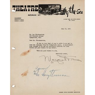 Harry and Margaret Truman Signatures