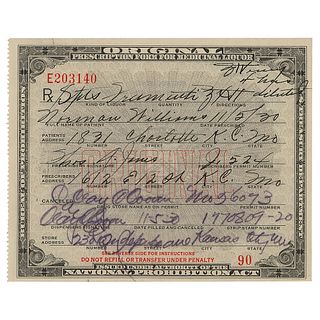 Prohibition: 1930 Liquor Prescription